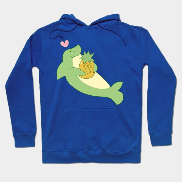 Shark Loves Pineapple Hoodie by saradaboru